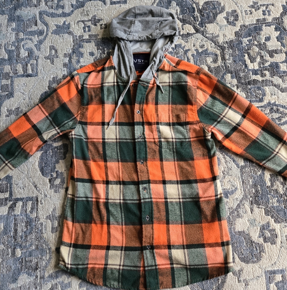 Plaid Kids Jacket with Hood